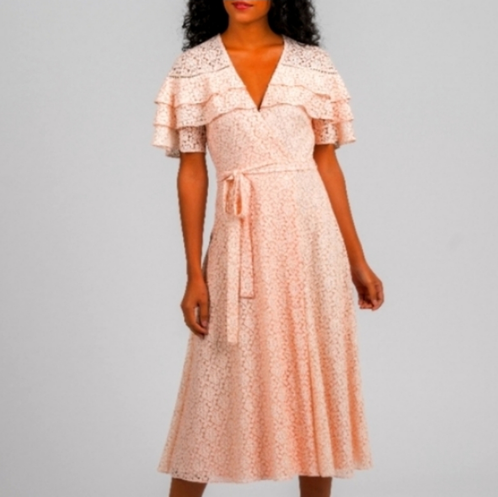 Embroidered Lace Ruffle Dress - Picture 7 of 10